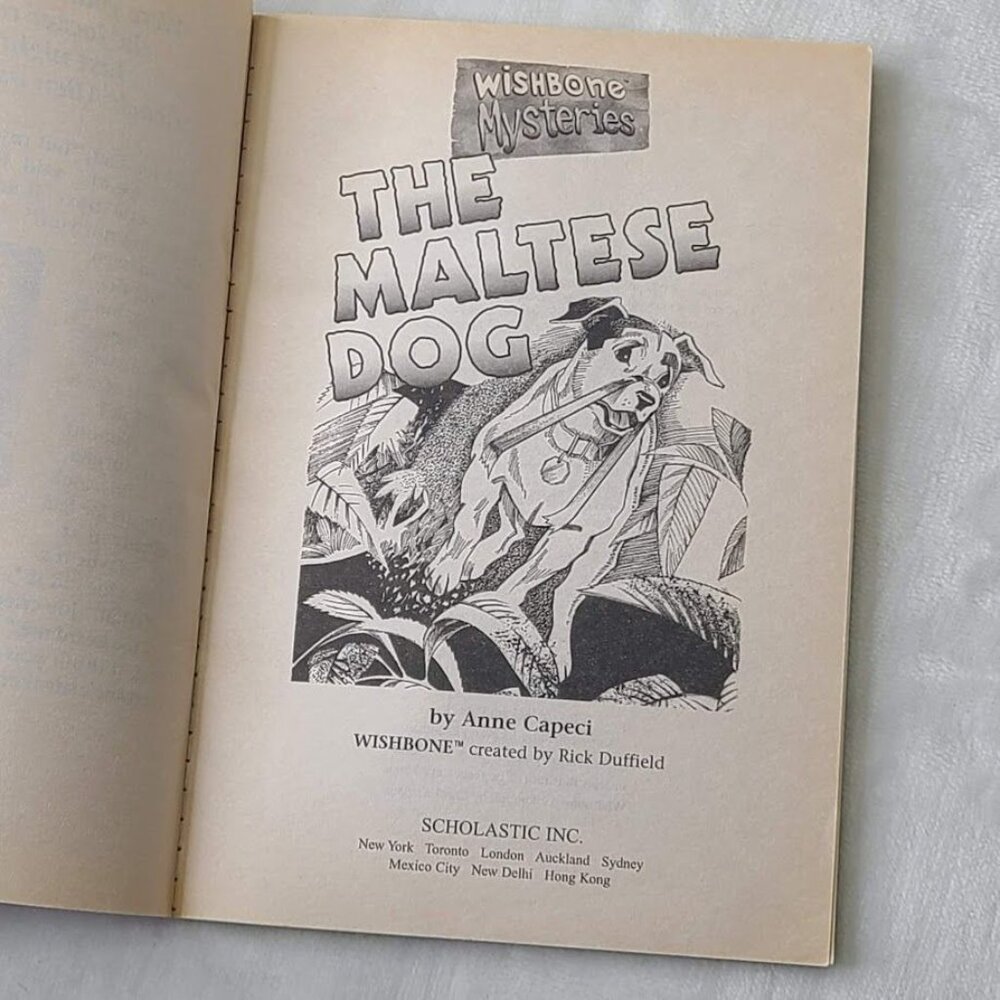Wishbone Mysteries The Maltese Dog Anne Capeci 1999 Scholastic PB - Picture 7 of 9